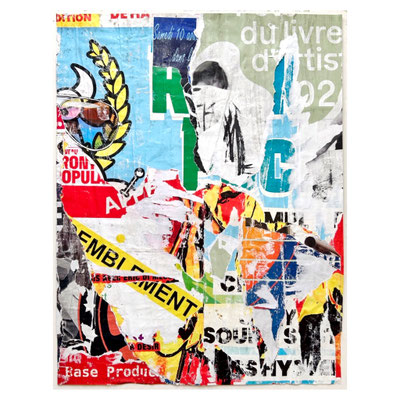 Samedi Shy, décollage, 53,5 x 41,3 cm, 2025