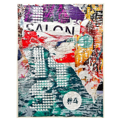 Salon, décollage, 68,4 x 51,2 cm, 2025