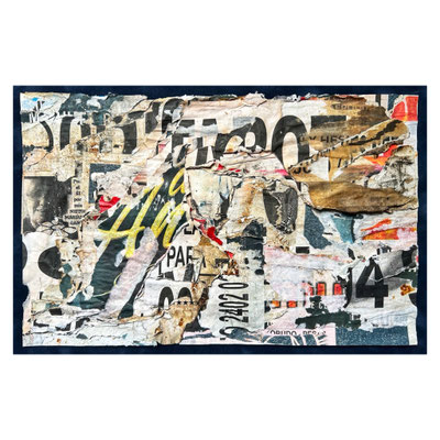 Obudo, décollage composé, 24,8 x 39,0 cm, 2025