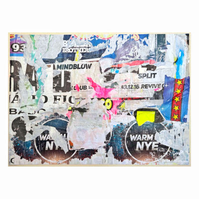 Mindblow, décollage, 43,0 x 58,1 cm, 2024