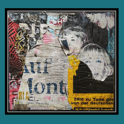 Auf Mont, décollage, 44,0 x 47,7 cm, 2022