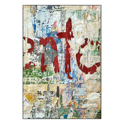 ento, décollage with paint, 58,5 x 40,2 cm, 2025