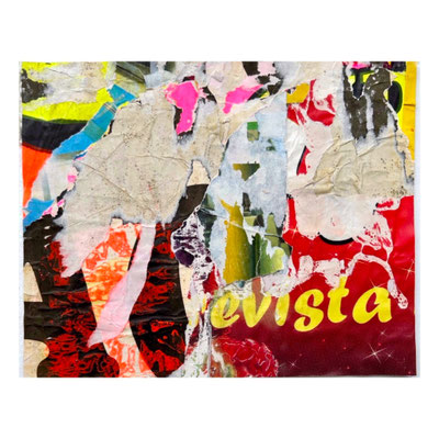 Evista, décollage, 22,8 x 28,7 cm, 2024