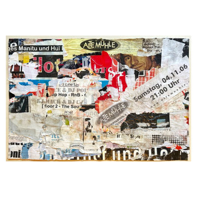 Kraut, décollage with tape, 43,0 x 64,3 cm, 2024