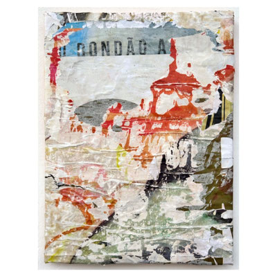 Rondão, décollage on canvas, 40,0 x 30,0 cm, 2025