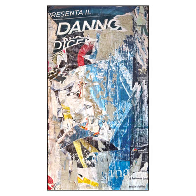 Danno, décollage, ca. 105 x 58 cm, 2025 (Genova, IT)