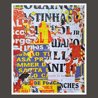Stinha, décollage, 65,9 x 54,3 cm, 2022