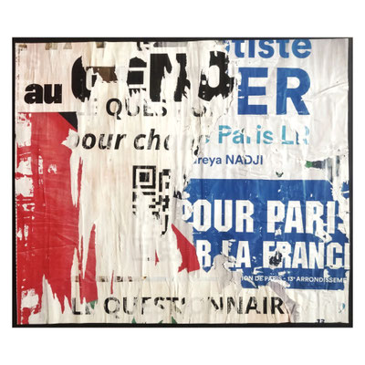 Le Questionnaire, décollage, 42,8 x 50,4 cm, 2025 (Paris, FR)