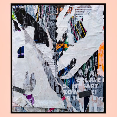 mitDt, décollage with tape, 40,7 x 34,9 cm, 2021