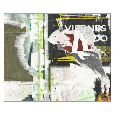 Viernes, décollage, 17,1 x 20,8 cm, 2025