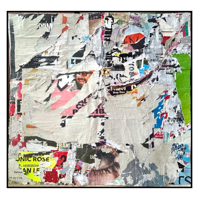 Roj, décollage, 77,0 x 82,5 cm, 2025