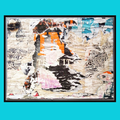Intuit, décollage with schellack, 33,0 x 43,7 cm, 2022