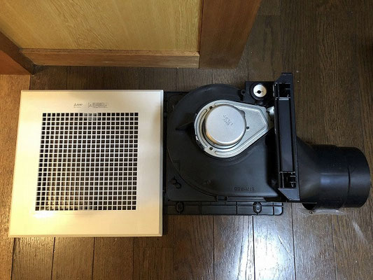 新しく設置する浴室換気扇(ダクト用)の部材