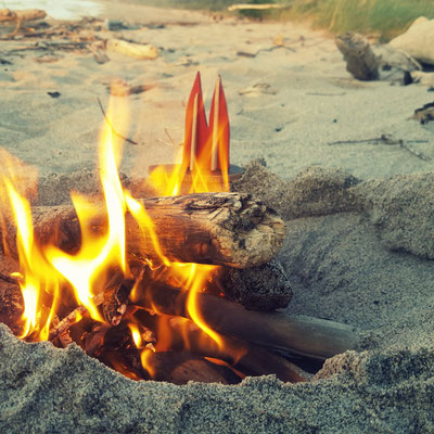 Neuseeland, Westküste, Mokihinui, favourite Campingplatz überhaupt "Gentle Annys Seaside Accomodation", direkt am Wasser übernachten und dann am Abend Lagerfeuer am Strand, in Neuseeland erlaubt. (Phil)