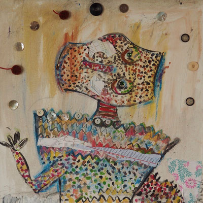 Fliegende Semmeln, 45 x 45 cm