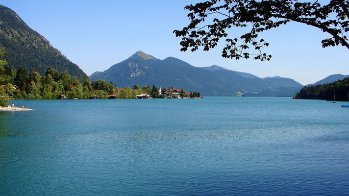 Am Walchensee / Blick zum Herzogenstand