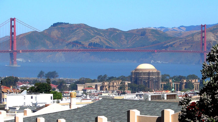 San Francisco Bay mit Palace of Fine Arts 
