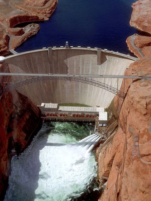 Glen Canyon Dam und Brücke, Arizona 1984