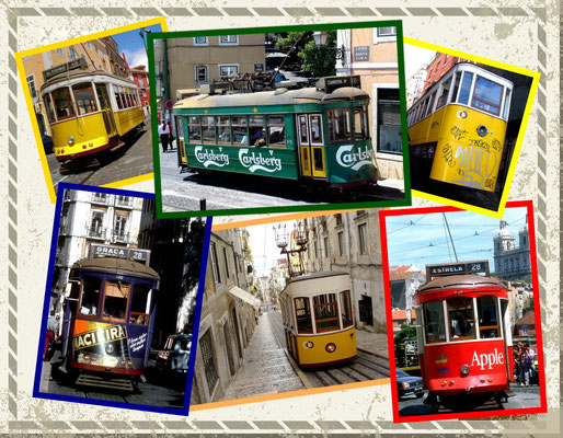 Bahnen und Elevadores in Lissabon
