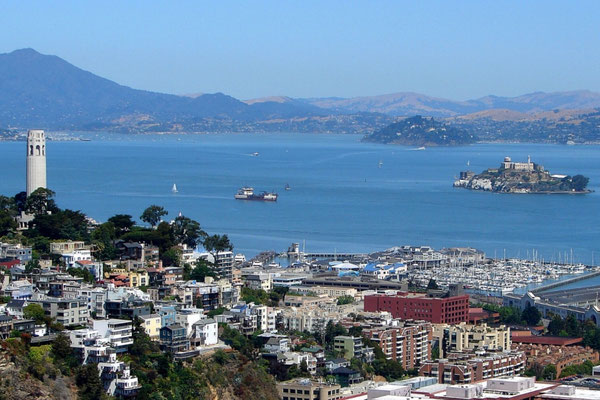 San Francisco Bay vom Embarcadero