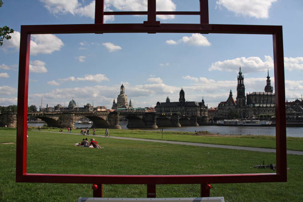 « Vue Canaletto » sur la vielle ville de Dresde