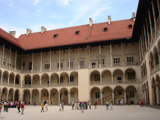 Cour Renaissance  Sigismond le Vieux au Château du Wawel de Cracovie