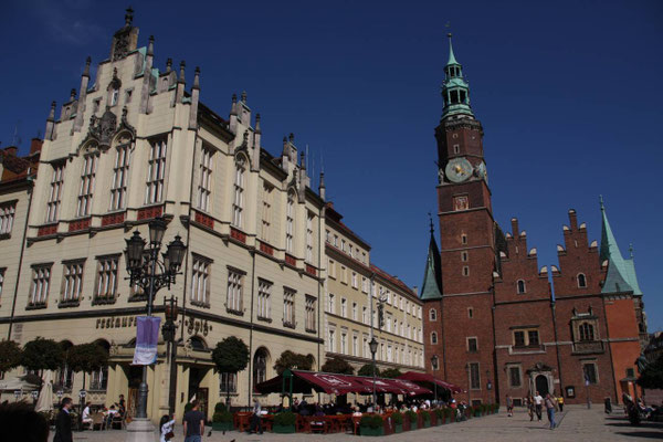 Hôtel de ville et place du marché de Wroclaw