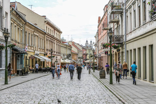 Rue piétonne à Kaunas