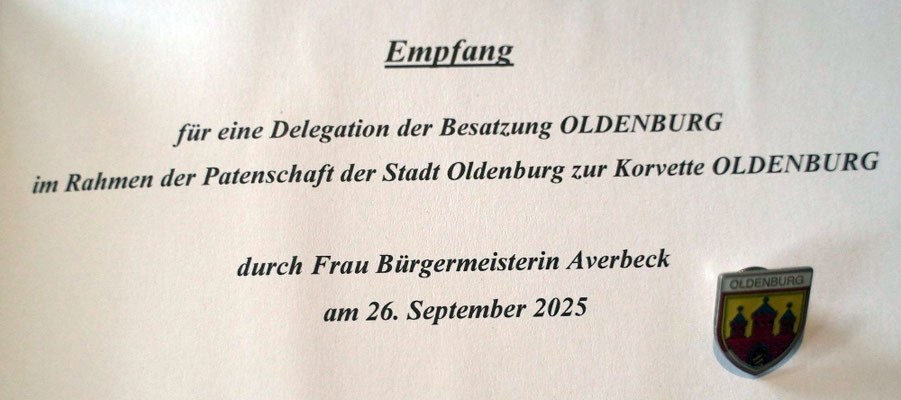 Besatzung der Korvette OLDENBURG zu Gast in ihrer Patenstadt, Foto:www.MiOfoto.de    