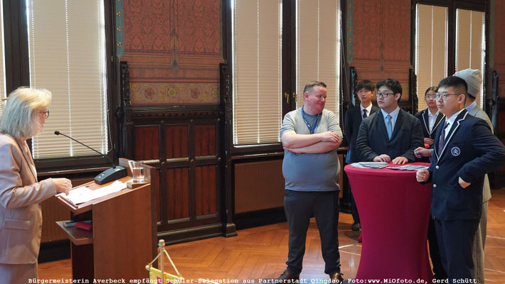 Bürgermeisterin Averbeck empfängt Schüler-Delegation aus Partnerstadt Qingdao, Foto:MiO Made in Oldenburg®, MiOfoto.de, Gerd Schütt