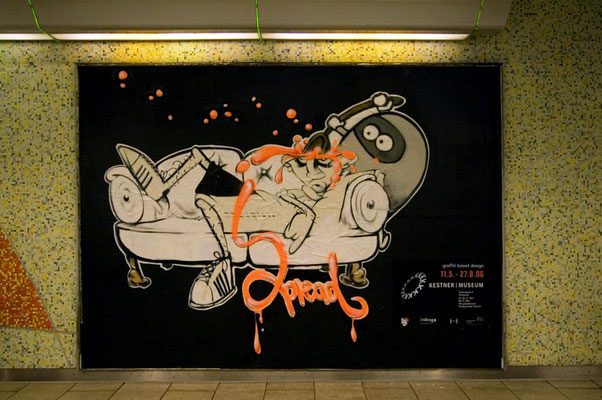"spread" graffiti based design, hannover kestner museum 2006, feat.: legejoe © Stefan Hoch