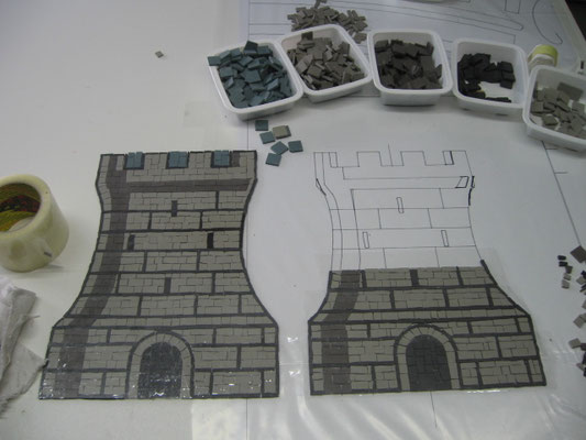 les tours du blason en réalisation