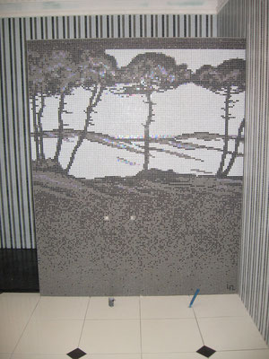 salle de bain posée et joitoyée