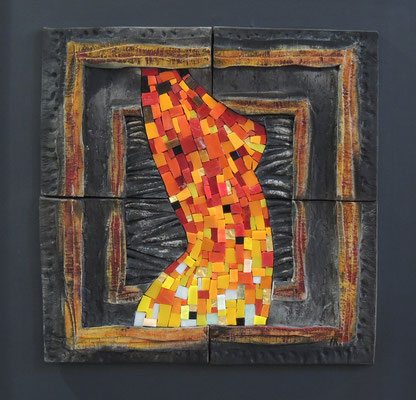 très gd carré, 65X65 cm, MAGMA FEMININ 2014 (VENDU)