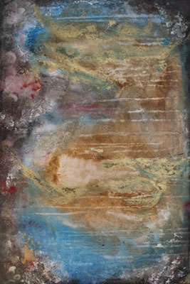 Schatzsuche, 70cm x 100cm Mixed Media auf Leinwand