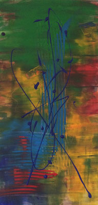 Dance in the Colored Rain II, 40cm x 80cm Acryl auf Leinwand