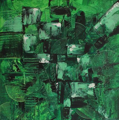 Verkauft, Refresh, 60cm x 60cm Acryl auf Leinwand