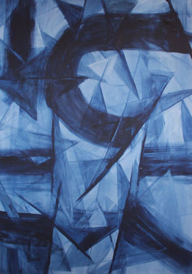 Kristall, 70cm x 100cm Acryl auf Leinwand