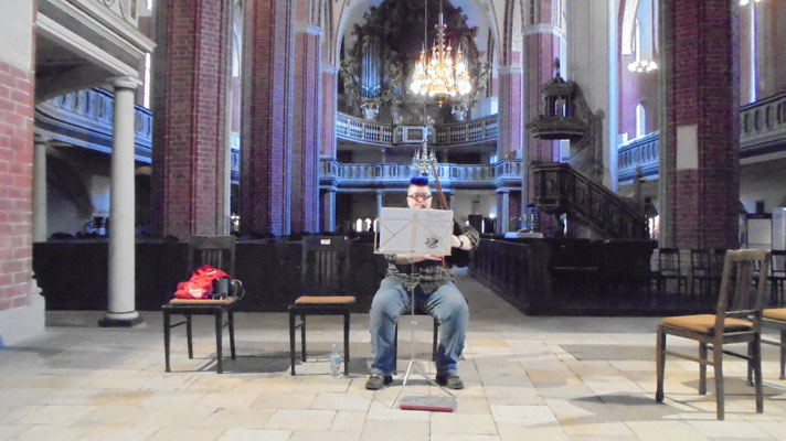 Probe zum Till Eulenspiegel-Programm in der Katharinenkirche