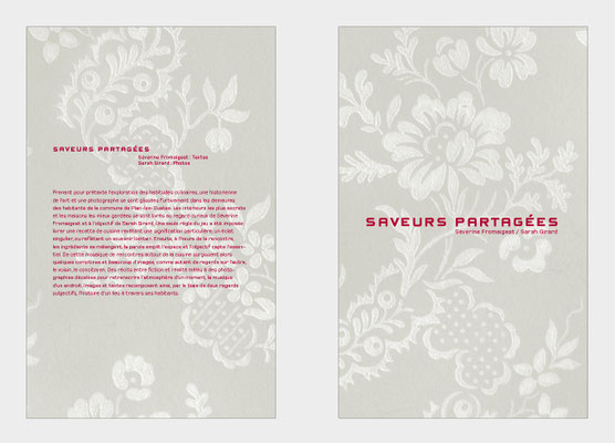 SAVEURS PARTAGÉES | LIVRE DE SÉVERINE FROMAIGEAT ET SARAH GIRARD | CRÉATION GRAPHIQUE EN COLLABORATION AVEC CLAIRE GOODYEAR