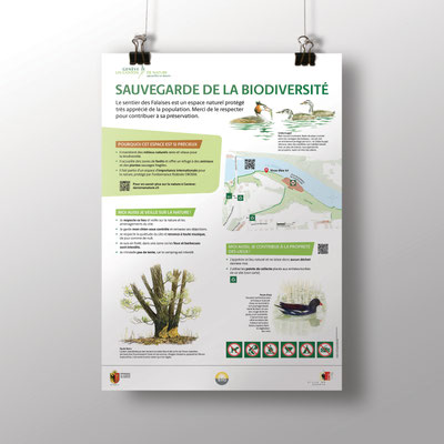 Ville de Genève | Signalisation Sentier des Falaises | Collaboration: Latitude Durable