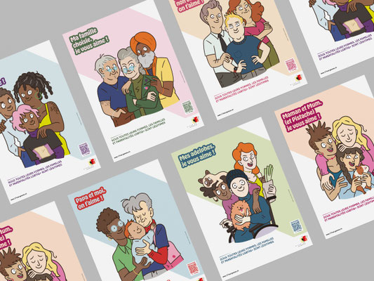 Ville de Genève | Affiches – Campagne contre l'homophobie, la biphobie et la transphobie 2023
