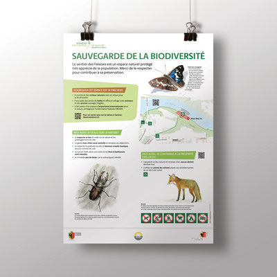 Ville de Genève | Signalisation Sentier des Falaises | Collaboration: Latitude Durable