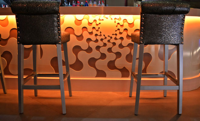 barras de bar  BARRA DE SILESTONE Y PANEL COMPOSITE