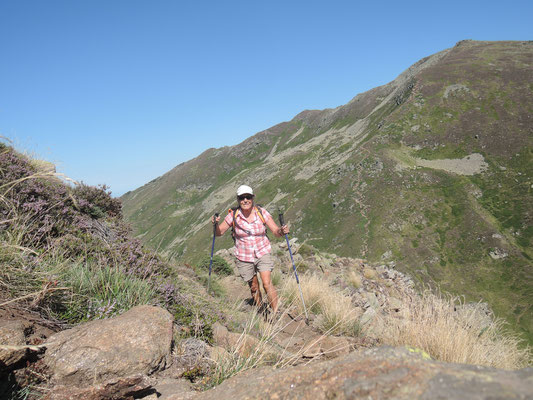 Ingrid sur le chemin de retour - Massiv de Tabe 2019