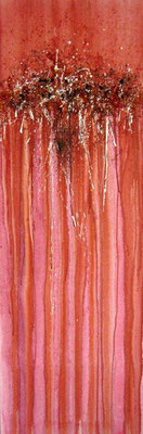 Blütensturm, 40*120 cm, Acryl auf Leinwand, rahmenlos aufhängbar, datiert, signiert, Unikat, 480 €