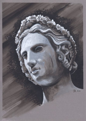 Statuenkopf Studie