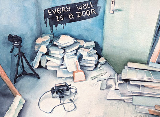 Every wall is a door (Aquarellpapier, 24x32cm)