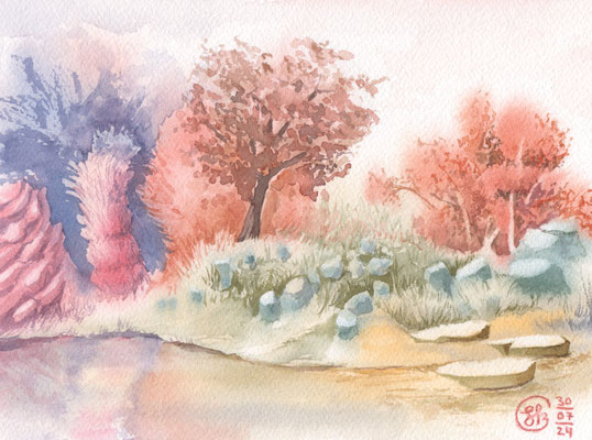 Herbstliche Flusslandschaft