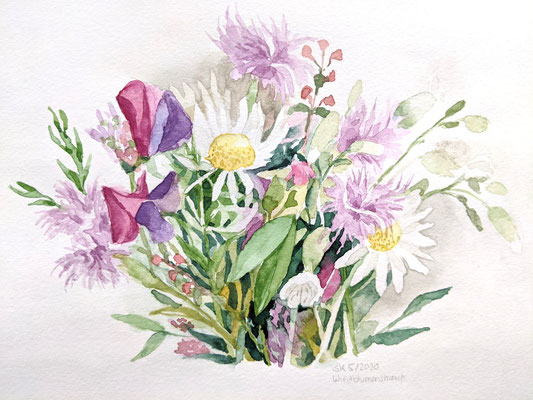 Blumenstrauß (Aquarellskizzenbuch)